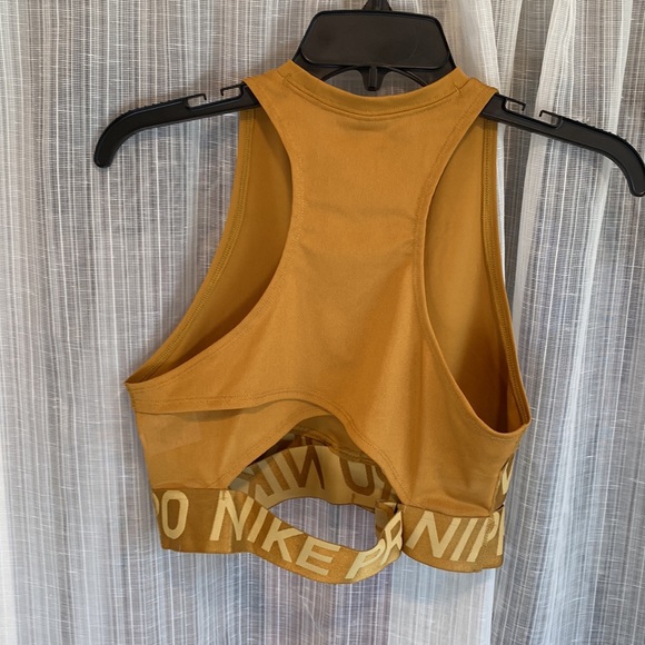 Nike Pro mustard sport bra top, size L - Picture 2 of 4